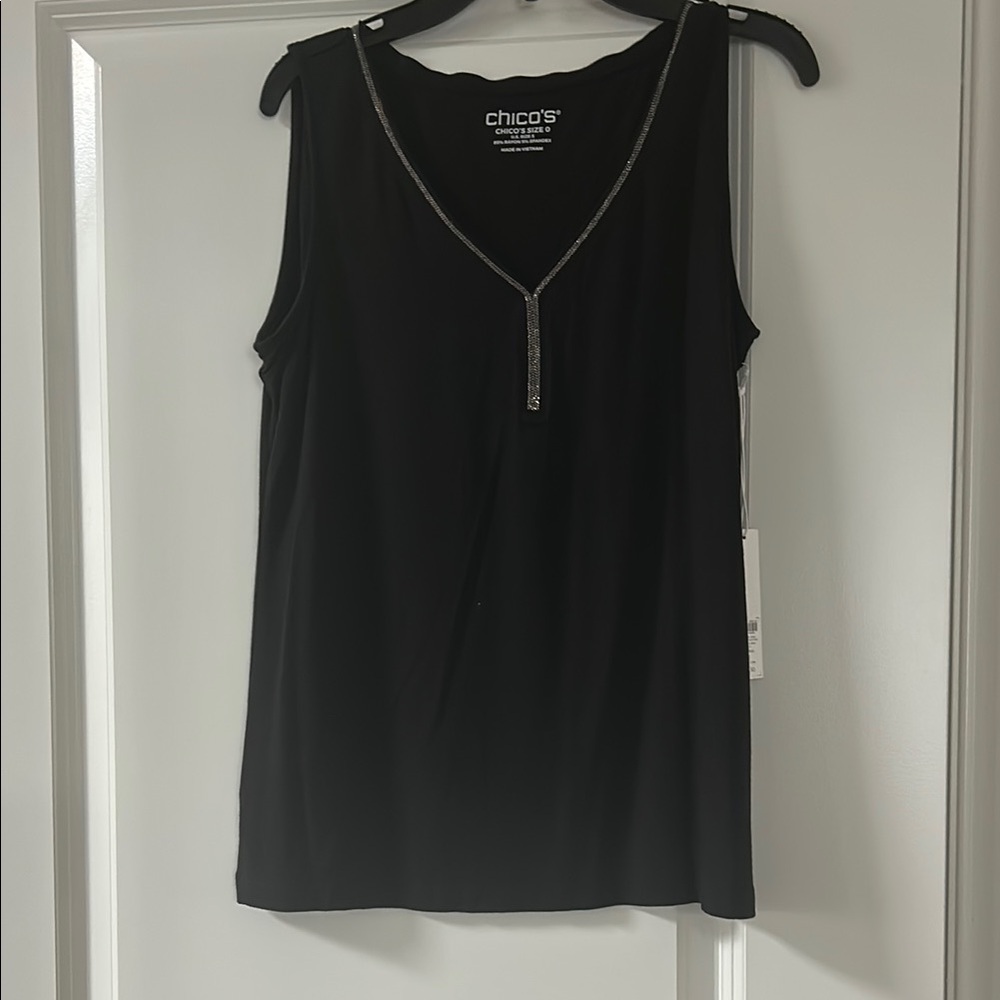 Chico's Black Sleeveless Top